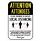 Signmission Public Safety Sign-Attendees Practice Social Distancing, Heavy-Gauge, 12" H, A-1218-25398 A-1218-25398 - alternate 1